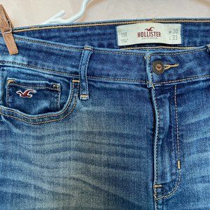 Exclusive Mid/Low Rise Flared Denim, Open Hem